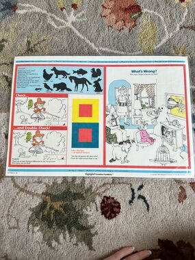VINTAGE CHILDREN'S HIGHLIGHTS CREATIVE FUN MAT FOR CHILDREN'S